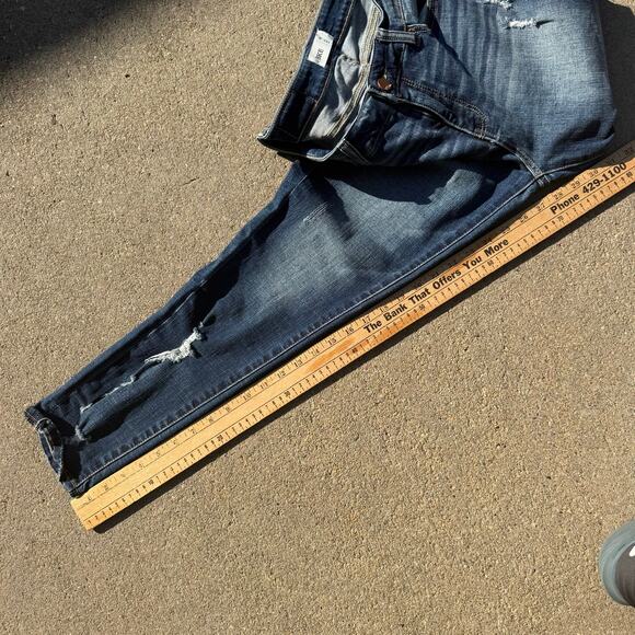 BKE Gabby 27x27 Curvy Fit High Rise Ankle Skinny Distressed Blue Jeans ABK2875A - Picture 9 of 9